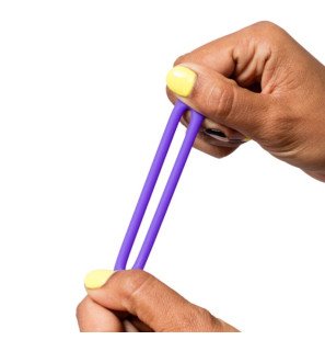 ROMP set van 3 paarse siliconen penisringen