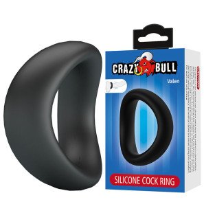 Crazy Bull Valen ergonomischer schwarzer Penisring aus Silikon – Bild 2