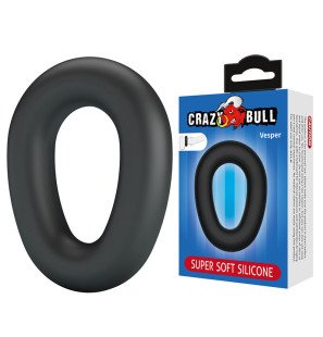 CRAZY BULL black silicone cock ring made from ultra-soft silicone – image 2