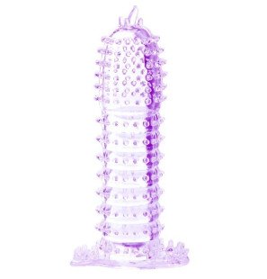 Manchon pénien BAILE à picots stimulants violet 14 cm – photo 1