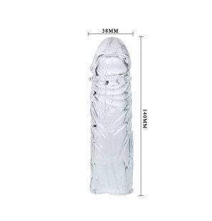 Transparent silicone penis sleeve 13 cm by BAILE – image 6