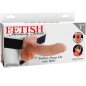 Hollow strap-on with balls, 17,8 cm, natural colour – image 2