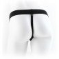 Hollow strap-on with balls, 17,8 cm, natural colour – image 3