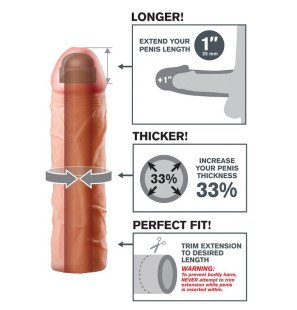 FANTASY X-TENSIONS penisverlenger van 25 mm voor intiem comfort – foto 2