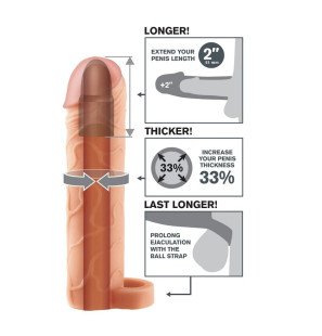 Fantasy X-Tensions przedłużka penisa typu strap-on 19 cm – zdjęcie 2