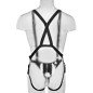 KING COCK strap-on z pustym w środku dildo 28 cm i cielistymi paskami – zdjęcie 5