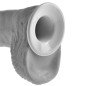 KING COCK strap-on z pustym w środku dildo 28 cm i cielistymi paskami – zdjęcie 7
