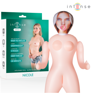 Nicole aufblasbare Liebespuppe mit drei Öffnungen und realistischen 3D-Brüsten – Bild 1