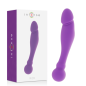 Dildo silikonowe 18 cm Rick Dual, liliowe – zdjęcie 1