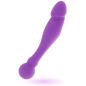Dildo silikonowe 18 cm Rick Dual, liliowe – zdjęcie 2