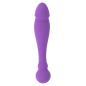 Dildo silikonowe 18 cm Rick Dual, liliowe – zdjęcie 3