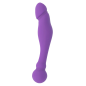 Dildo silikonowe 18 cm Rick Dual, liliowe – zdjęcie 4
