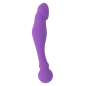 Dildo silikonowe 18 cm Rick Dual, liliowe – zdjęcie 5