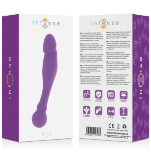 Dildo silikonowe 18 cm Rick Dual, liliowe – zdjęcie 6