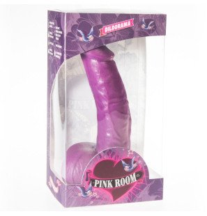 Realistyczne dildo 16 cm w kolorze liliowym od PINK ROOM – zdjęcie 2