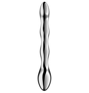 Satisfyer Cosmic Crest 2 — dwustronne dildo ze stali nierdzewnej – zdjęcie 2