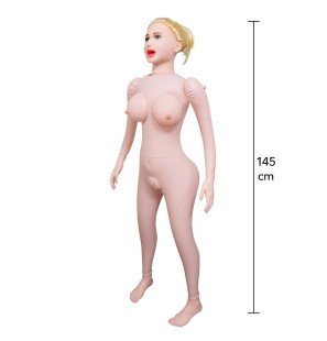 Lusty Lola realistic 160 cm inflatable doll with three access points – image 2