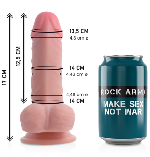 ROCK ARMY Dual Density realistischer Dildo 17 cm – 4,46 cm – Bild 1