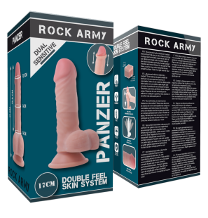 Realistyczne dildo ROCK ARMY Dual Density 17 cm – 4,46 cm – zdjęcie 8