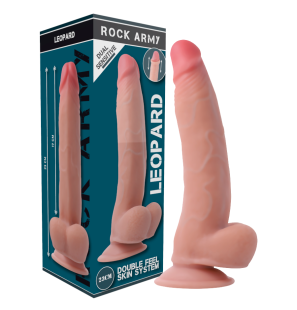 Gode réaliste à double densité et texture léopard 23 cm – photo 1