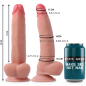 Gode réaliste à double densité et texture léopard 23 cm – photo 3