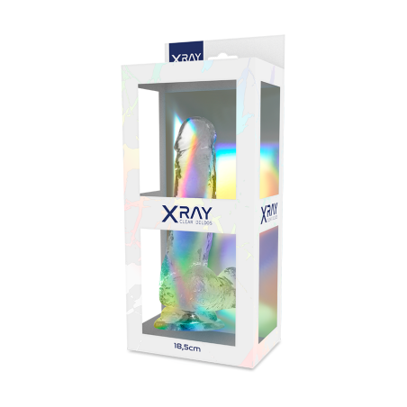 Transparent realistic dildo 18,5 cm with 3,8 cm diameter – image 2