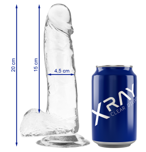 X RAY realistyczne przezroczyste dildo 20 cm – zdjęcie 1
