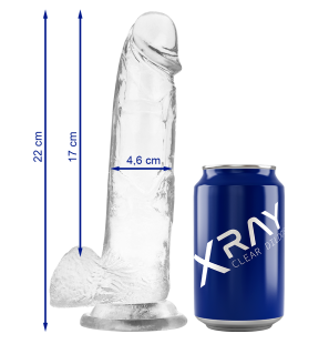 Transparenter realistischer Dildo 22 cm mit einem Durchmesser von 4,6 cm – Bild 1