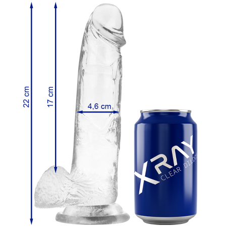 Transparent Realistic Dildo 22 cm with a Diameter of 4,6 cm – image 1