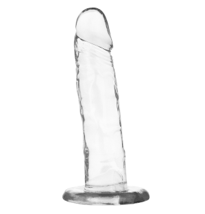 Przezroczyste dildo 18 cm do intymnej pielęgnacji – zdjęcie 4