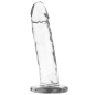 Przezroczyste dildo 18 cm do intymnej pielęgnacji – zdjęcie 5