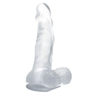 Realistyczne dildo z przyssawką i jądrami 16,7 cm – zdjęcie 1