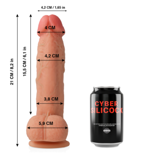 Realistischer Silikon-Dildo 21 cm mit 4,2 cm Durchmesser – Bild 2