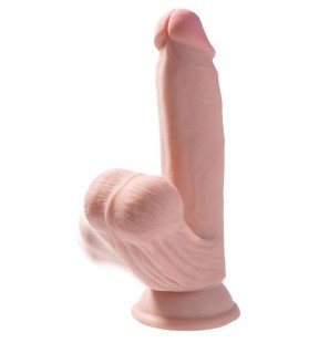 Realistische dildo met bewegende ballen 15,2 cm – King Cock – foto 1