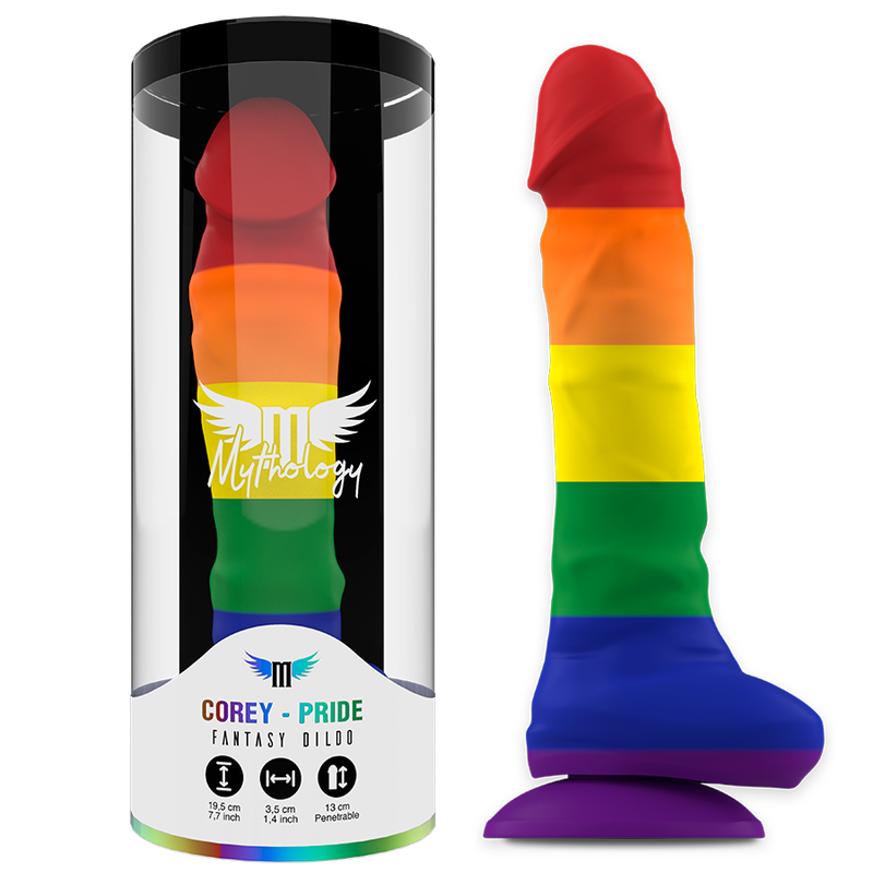 Mythology Corey Pride Dildo 19,5 cm für intime Wellness – Bild 1 Mythology Corey Pride Dildo 19,5 cm für intime Wellness – Bild 1