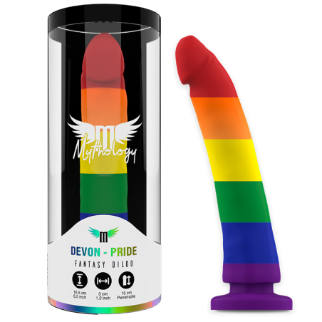 MYTHOLOGY Devon Pride dildo 16,5 cm voor intieme wellness