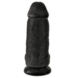 Realistic 23 cm dildo with a full shape in black – image 2