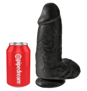 Gode réaliste noir de 23 cm avec une forme généreuse – photo 5