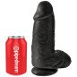 Gode réaliste noir de 23 cm avec une forme généreuse – photo 5 Gode réaliste noir de 23 cm avec une forme généreuse – photo 5