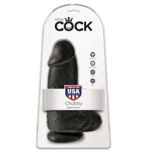 Realistic 23 cm dildo with a full shape in black – image 6