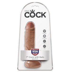 Realistic Dildo with Testicles, 13,2 cm, Caramel Flavour – image 6