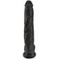 Realistic Dildo with Testicles, 30,5 cm, Black – image 3
