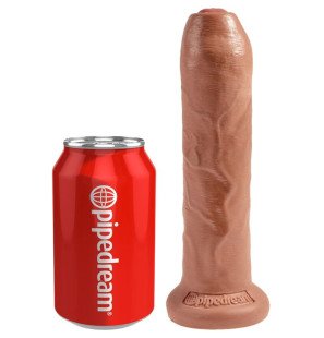 Godemiché réaliste avec prépuce 17,8 cm, caramel – KING COCK – photo 2