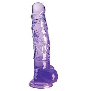 Realistischer Dildo mit Hoden, 16,5 cm, lila – Bild 1