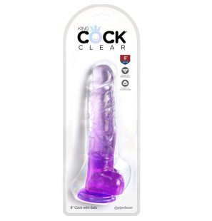 Realistischer Dildo mit Hoden, 16,5 cm, lila – Bild 2