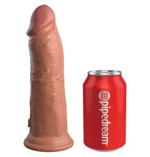 Realistyczne silikonowe dildo 20,3 cm w karmelowym kolorze – KING COCK Elite – zdjęcie 1