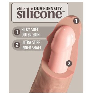 Realistische siliconen dildo van 20,3 cm – King Cock Elite – foto 4