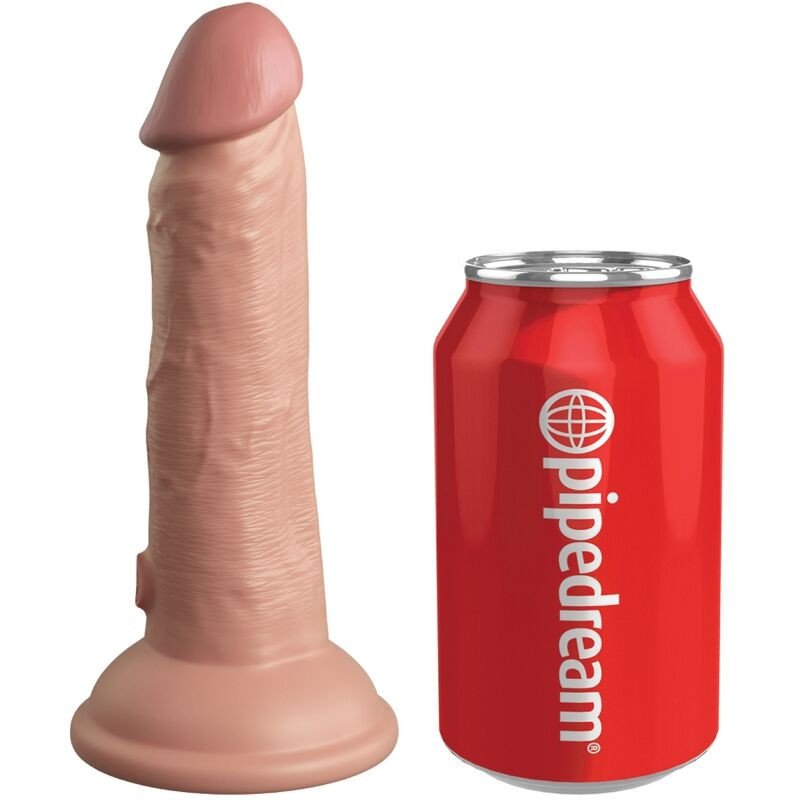 Realistische siliconen dildo met vibratie 15,2 cm – King Cock Elite – foto 1