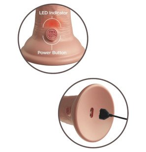 Realistische siliconen dildo met vibratie 15,2 cm – King Cock Elite – foto 5