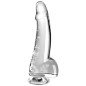 Transparenter Dildo mit Hoden, 15,2 cm – Bild 1